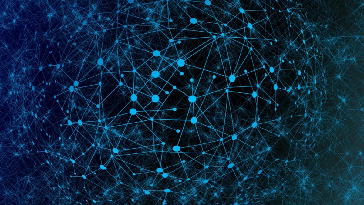A network of connected nodes representing coordinated execution